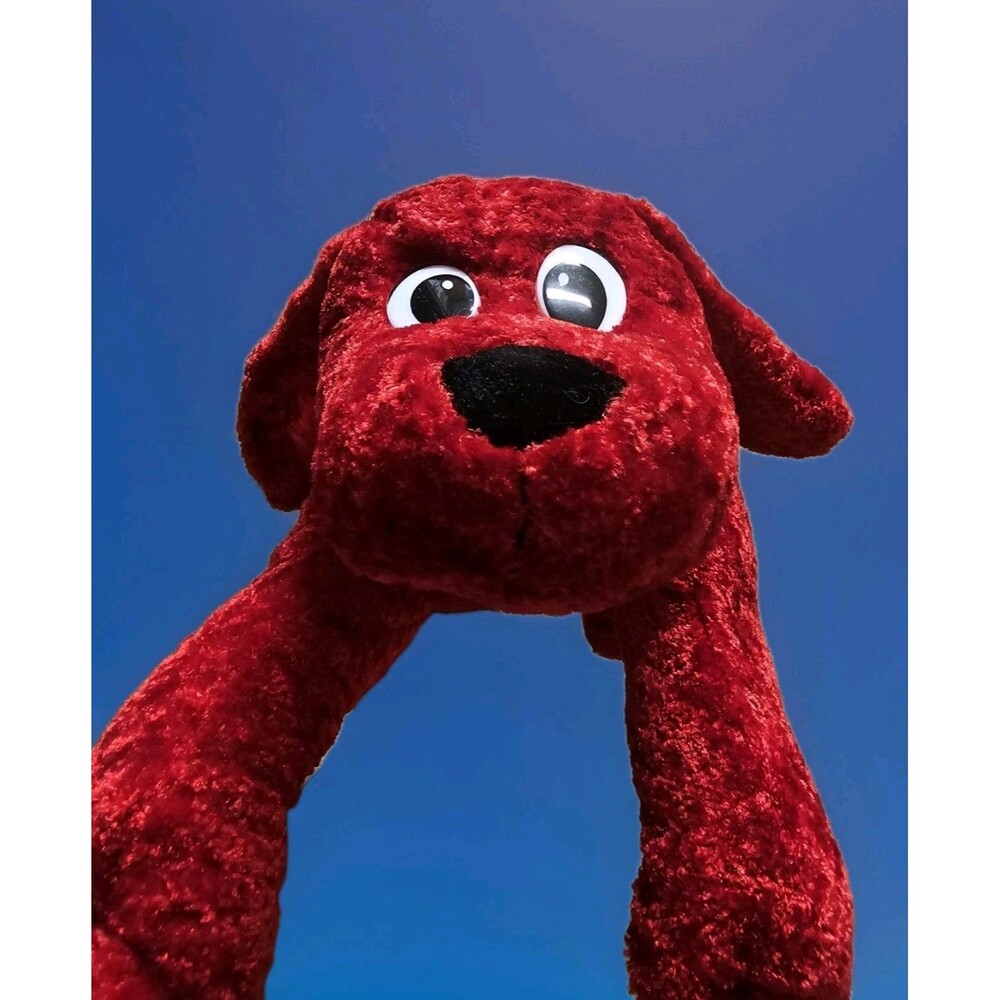Scholastic 🐶 CLIFFORD THE BIG RED DOG 🔴 Early 2000's Plush Toy 17" Side Kicks